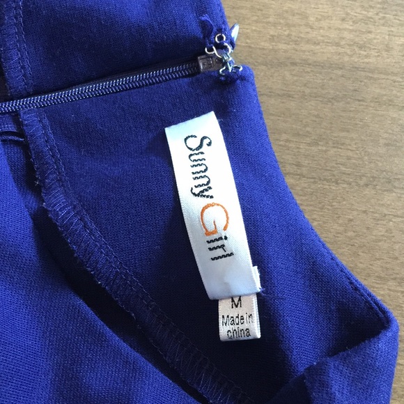 Modcloth Snow White 🍎 twofer dress indigo cobalt blue & goldenrod yellow - Picture 9 of 17